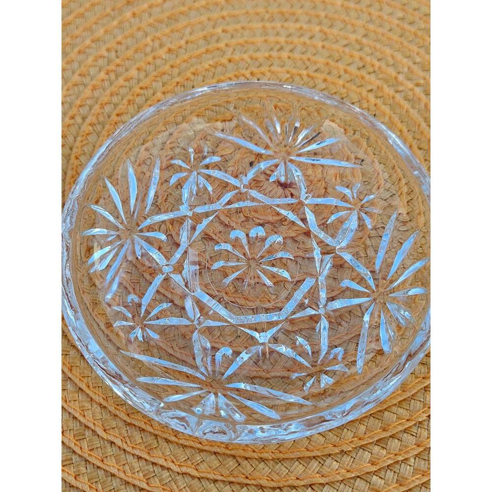 Timeless Elegance Anchor Hocking Star of David EAPC Glass Dish Coaster Catch All